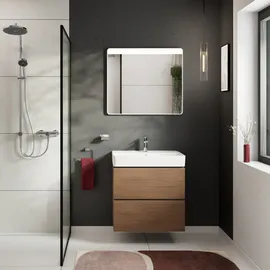 Hansgrohe Xilesa E Waschtischunterschrank 2 Schubkästen, für Waschtisch, ohne PushOpen, Eiche Kaschmir