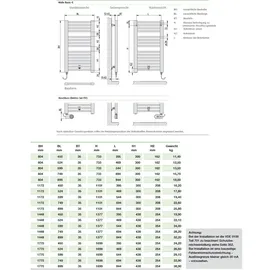 Kermi Basic-E Badheizkörper 1770 x 599 mm 800 W weiß rechts
