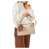 Rieker Umhängetasche Reißverschluss Schultertasche Struktur H1656, Farbe:Beige - Beige