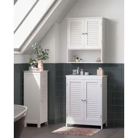 VASAGLE Badezimmerschrank 20 x 60 x 70 cm Weiß