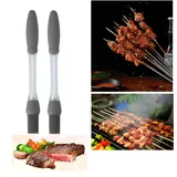 Backpinsel Silikonpinsel Küchenpinsel kochpinsel,backpinsel silikon,backrahmen,Grillpinsel mit Ölaufbewahrungsrohr,Tauch und Ölpinselwerkzeug,Geeignet zum Grillen und Backen(2 Stück)