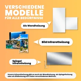 bringer-germany Bringer Infrarotheizung Standgerät - 300 Watt - Energiesparend - Mobile Elektroheizung mit Standfüßen auf Rollen, Thermostat und Fernbedienung - 5 Jahre Garantie, TÜV - Deutsche Qualitätsmarke