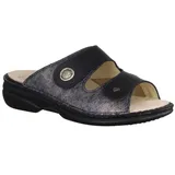 Platin/Schwarz - Pantolette - Marken, Schwarz, Leder (maglia/naoppaseda/stretch) Größe 37 EU