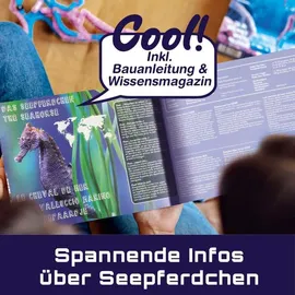 cbionic Flexibles Klemmbaustein-System 2-in-1 Seepferdchen 128-tlg.