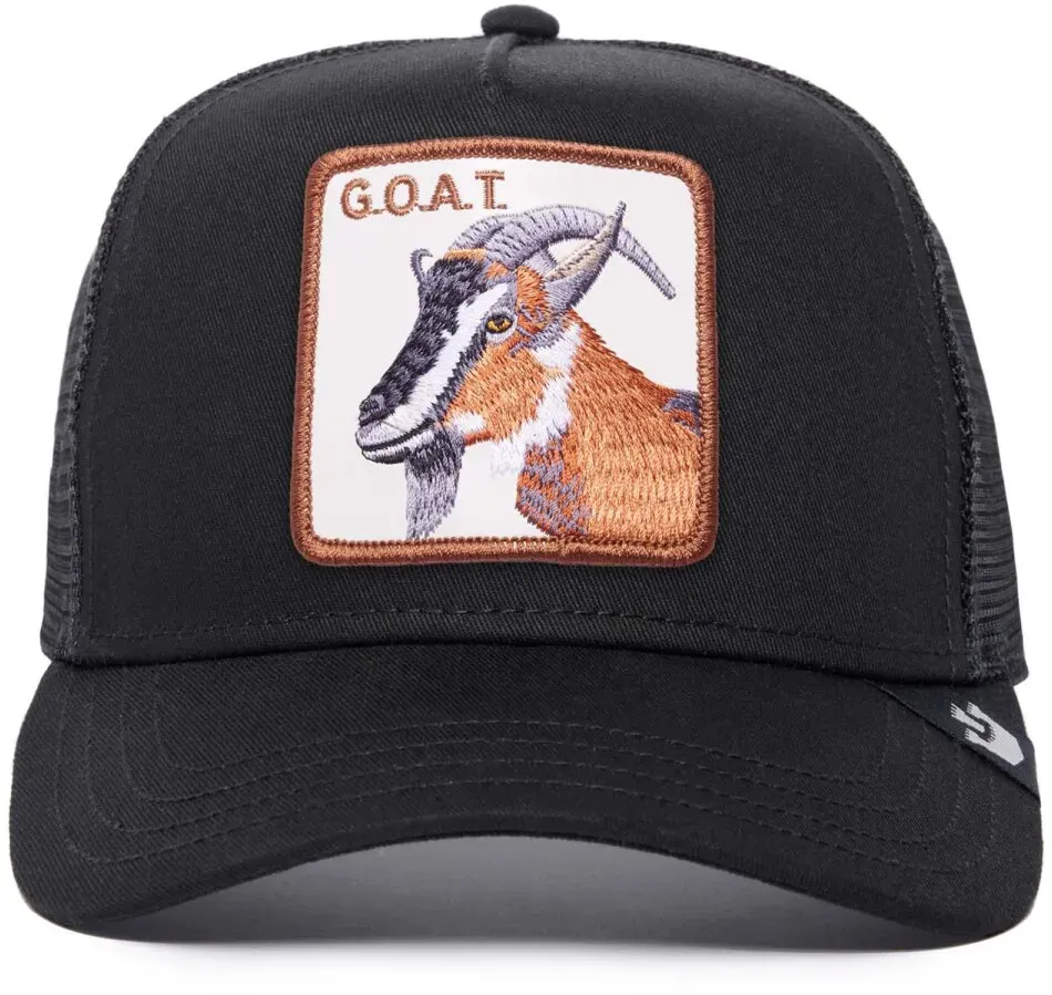 GOORIN BROS. Unisex Trucker Cap - Kappe, Front Patch, One Size The GOAT black