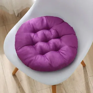 Hixingo Runden Sitzkissen Cozy, Weiche Stuhlkissen Waschbar Sitzkissen Stuhl, Einfache Einfarbige Bodenkissen für Indoor und Outdoor (30x30cm,Lila)