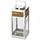 Fink Laterne Edelstahl/Teakholz 24,00x24,00x51,00 1 St. braun/silber
