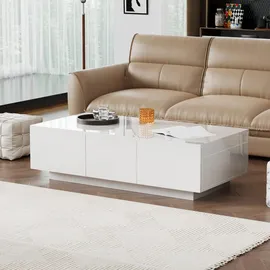stilvora Couchtisch Weiß MDF 100 x 31 x 50 cm