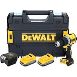 DeWalt DCD 805 E2T Akku Schlagbohrschrauber 18 V 90 Nm Brushless + 2x Powerstack Akku 1,7 Ah + Ladegerät + TSTAK