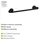 Wenko Uno Bivio Handtuchstange Schwarz 40 cm