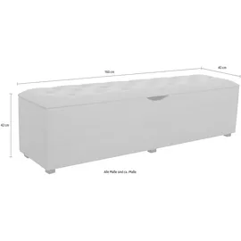 Home Affaire Truhenbank Knobbed Braun 160 x 42 x 40 cm