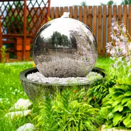Köhko Kugelbrunnen 30 cm Edelstahl mit Harzbecken