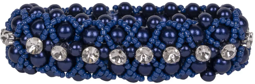 QHP Hair scrunchie Diamond Knotenband - navy - navy