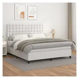 vidaXL Boxspringbett 180 x 200 cm Weiß