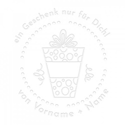 Monogramm-Prägezange 51 mm rund - Ein Geschenk für dich!