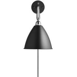 GUBI - Bestlite BL7 Wandleuchte, Ø 16 cm, Edelstahl / schwarz