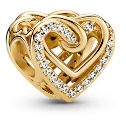 Pandora 769270C01 Charm Funkelndes Verschlungenes Herz Goldfarben