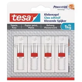 Tesa Powerstrips Klebenägel für max. 1,0 kg, 2,4 x 6,4 cm, 4 St.