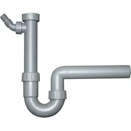 Otto Haas KG Haas KG Siphon 1 1/2 Zoll mit einem WS-Anschluss, aus 100 % Recyclingmaterial - Grau