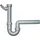 Otto Haas KG Haas KG Siphon 1 1/2 Zoll mit einem WS-Anschluss, aus 100 % Recyclingmaterial - Grau