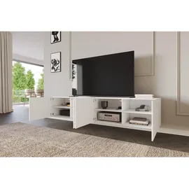 altdecor VIRA Lowboard 200 cm Weiß Holz