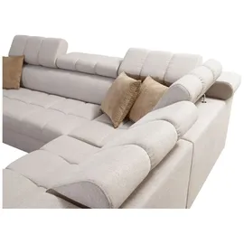 kaiser möbel Designer-Ecksofa mit Schlaffunktion und Bar GRECO III Avra Blau Links