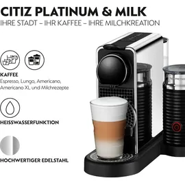 Krups Nespresso CitiZ & Milk XN630D Platinum