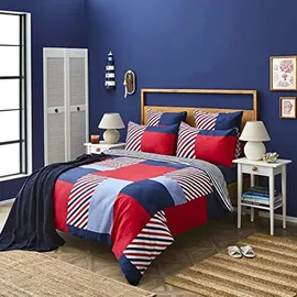 KARACA Morris Navy Blue Multi 200 x 200 cm + 2 x 80 x 80 cm