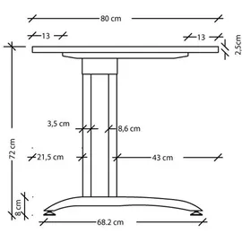 Hammerbacher Schreibtisch VBS12/N nussbaum