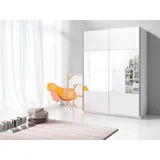 Home Affaire Schwebetürenschrank HOME AFFAIRE "Beta Schiebetürenschrank Kleiderschrank Wäscheschrank", weiß, B:120cm H:210cm T:61cm, FSC-zertifizierter Holzwerkstoff, Schränke, Schwebetürenschrank, mit Spiegel, INKLUSIVE kompletter Innenausstattung, Metallgriffe