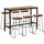 vidaXL Bar-Set 7-tlg. Raues Mangoholz und Metall  braun