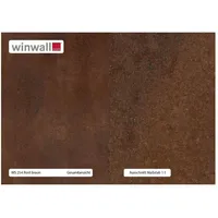 winwall Duschrückwand Duschrückwände ALU-Verbundplatte Dekor: Dunkler Rost, (1-tlg), Wandverkleidung aus Alu braun 19 cm x 27 cm