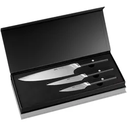 GEFU Messer-Set ACURO mit Kochmesser, Allzweckmesser und Gemüsemesser