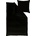 Mako-Satin schwarz 135 x 200 cm + 80 x 80 cm