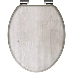 Schütte MDF WC Sitz LIGHT WOOD, Toilettendeckel mit Absenkautomatik Motiv, Klobrille mit Holzkern, Toilettensitz, WC Deckel