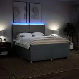 vidaXL Boxspringbett 180 x 200 cm Dunkelgrau