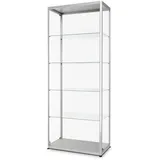 Showdown Displays Vitrine 80 x 200 x 40 cm Silber