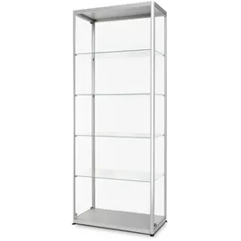 Showdown Displays Vitrine 80 x 200 x 40 cm Silber