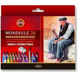 KOH Aquarell Künstlerfarbstifte 48er Set + Spitzer u Pinsel