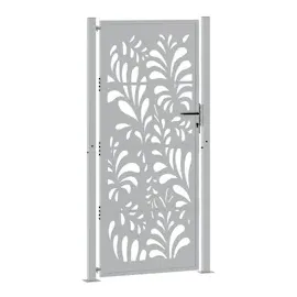 vidaXL Gartentor 105x205 cm Wetterfester Stahl Wellen-Design