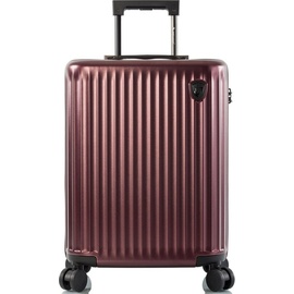 HEYS Hartschalen-Trolley »Smart Luggage®, 53 cm, Burgund«, 4 Rollen, Handgepäck vollständig venetztes High-End-Gepäck mit App-Funktion, rot