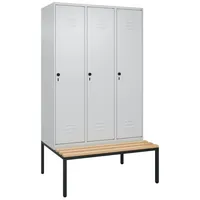 C+P Garderobenschrank ""Classic Plus"", Abteilbreite 40 cm, mit Sitzbank,