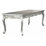 Casa Padrino Barock Esstisch Silber 180cm - Esszimmer Tisch - Silber