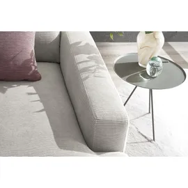 KAWOLA Relaxsessel CARA Feincord 75 x 90 x 200 cm Silber mit Kissen