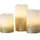 Lights4fun LED Kerze 10-15 x 7,5 cm gold 3 St.