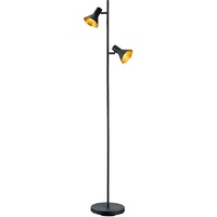 ETC Shop Stehlampe Wohnzimmer Gelenkleuchte Deckenfluter Stehleuchte schwarz gold