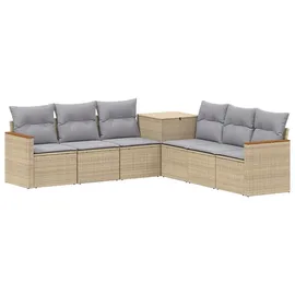 vidaXL Sofa Set 7-tlg. Beige/Grau