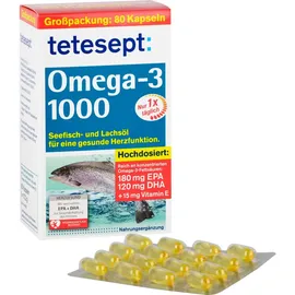 Tetesept Omega-3 1000 Kapseln 80 St.