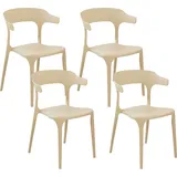 Beliani Esszimmerstuhl 4er Set GUBBIO