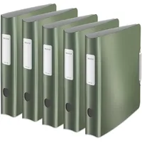 Leitz Qualitäts-Ordner 180° Active Style, 5er Pack, A4, Schmal,